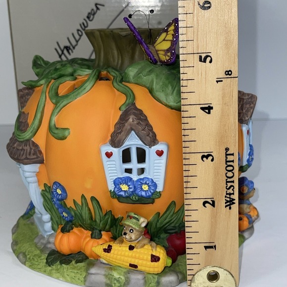 PartyLite Harvest Pumpkin Tea Light House Box P7316 Halloween Decor with candles - Picture 15 of 16